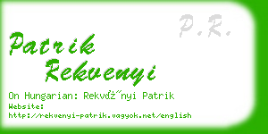 patrik rekvenyi business card